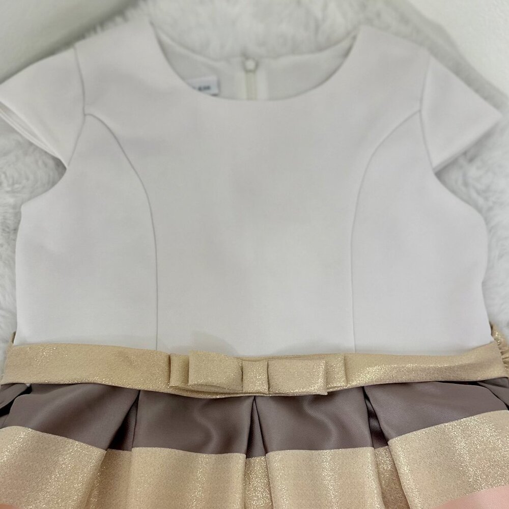 Bonnie Jean Girls Colorblock Stripe Dress with Bow - Picture 2 of 9